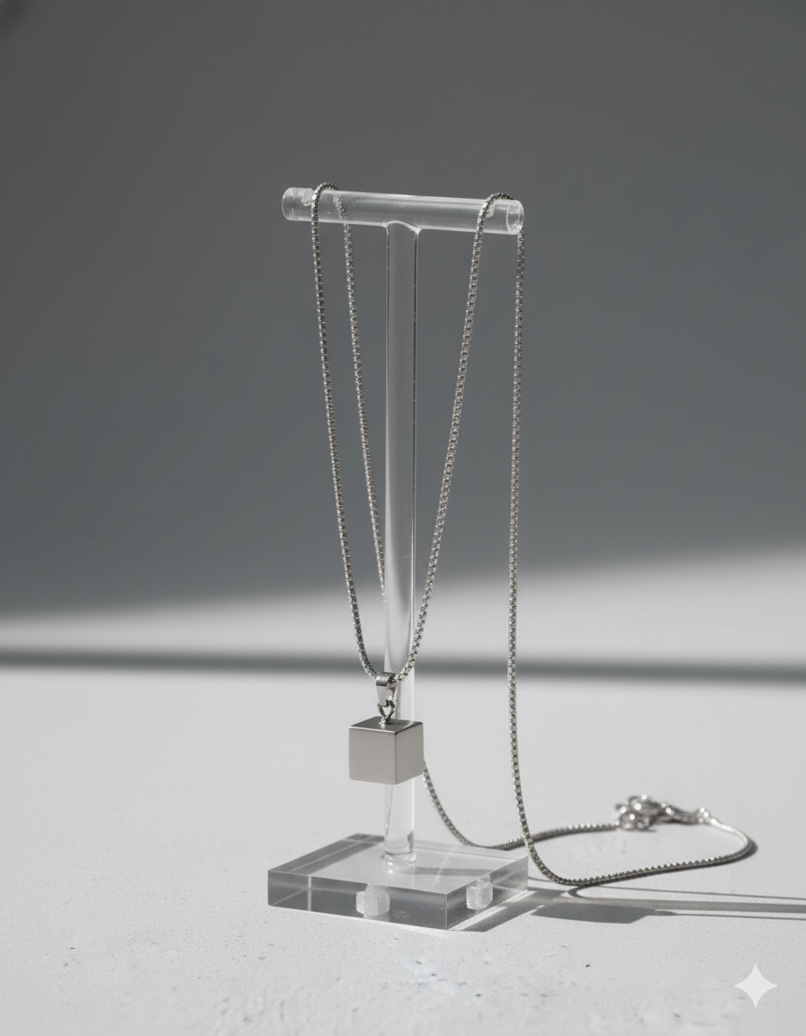 Cubic Axe - 316L Stainless Steel Pendant