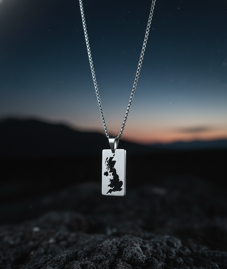 Contoured Wanderer - 316L Stainless Steel Pendant