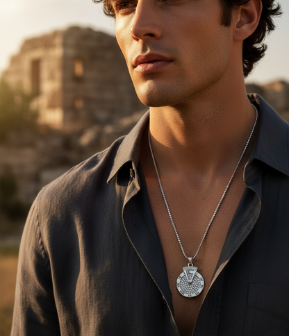 Chronos Medallion - 316L Stainless Steel Pendant