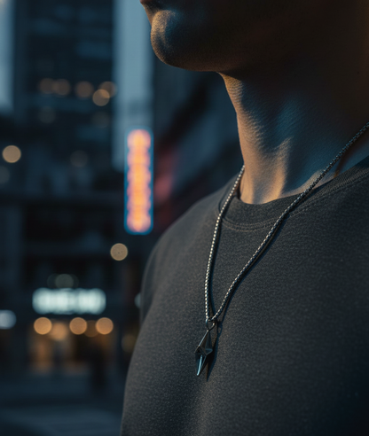 Obsidian Spire - 316L Stainless Steel Pendant