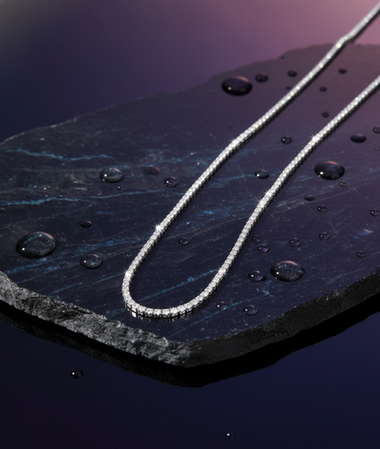 Lumina Frost - 18K Gold & 925 Silver Necklace