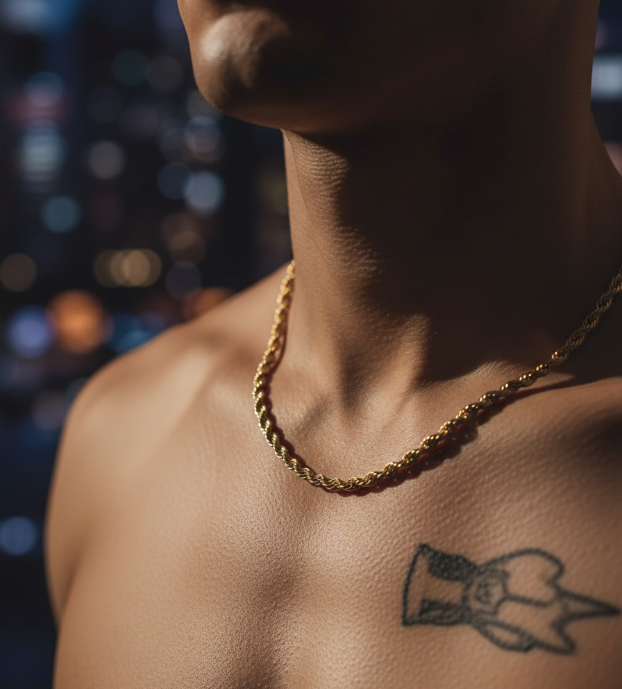 Helios Rope - 18K Gold & 925 Sterling Silver Chain