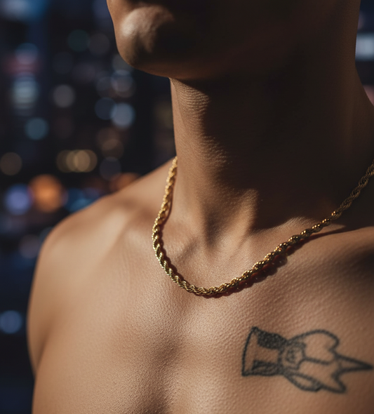 Helios Rope - 18K Gold & 925 Sterling Silver Chain