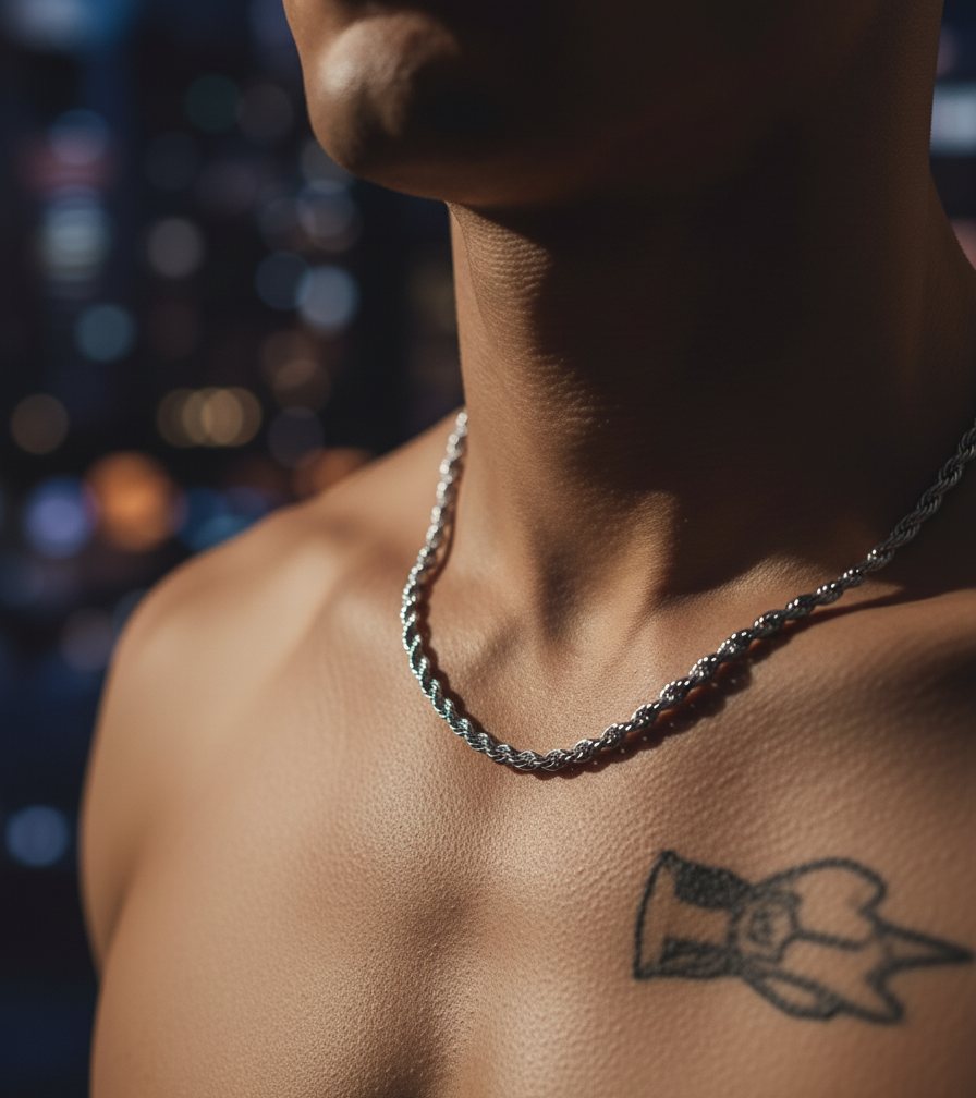 Helios Rope - 18K Gold & 925 Sterling Silver Chain