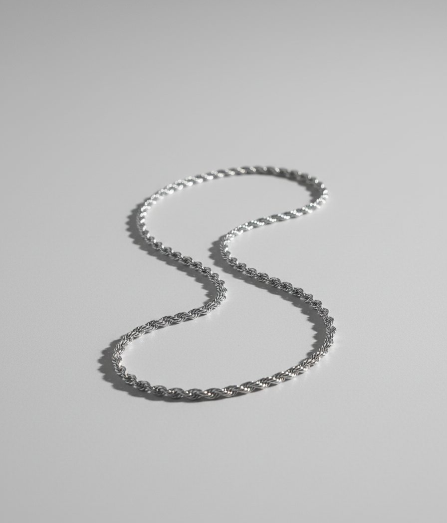 Helios Rope - 18K Gold & 925 Sterling Silver Chain