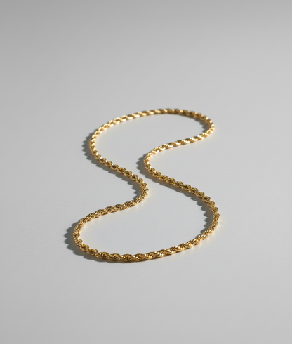 Helios Rope - 18K Gold & 925 Sterling Silver Chain
