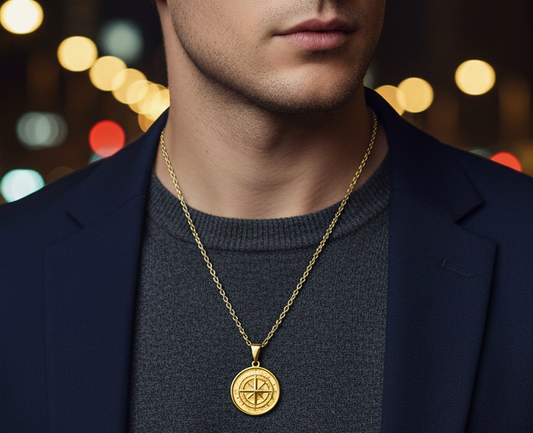 Voyager's Compass - 316L Stainless Steel Pendant