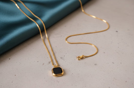 Obsidian Gaze - 316L Stainless Steel Pendant