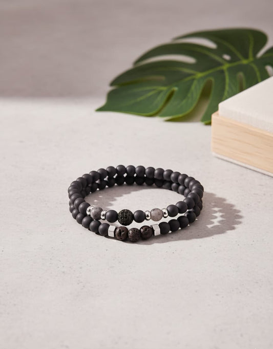 Midnight Stone Duo Bracelet