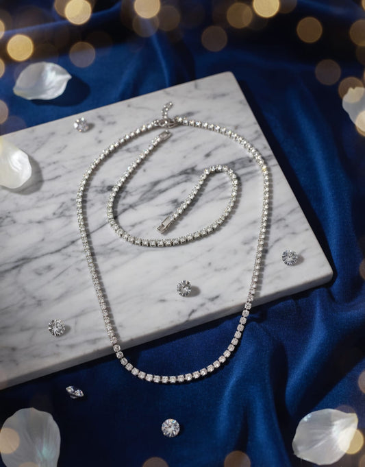 Celestial Sparkle - 18K Gold & Sterling Silver Set