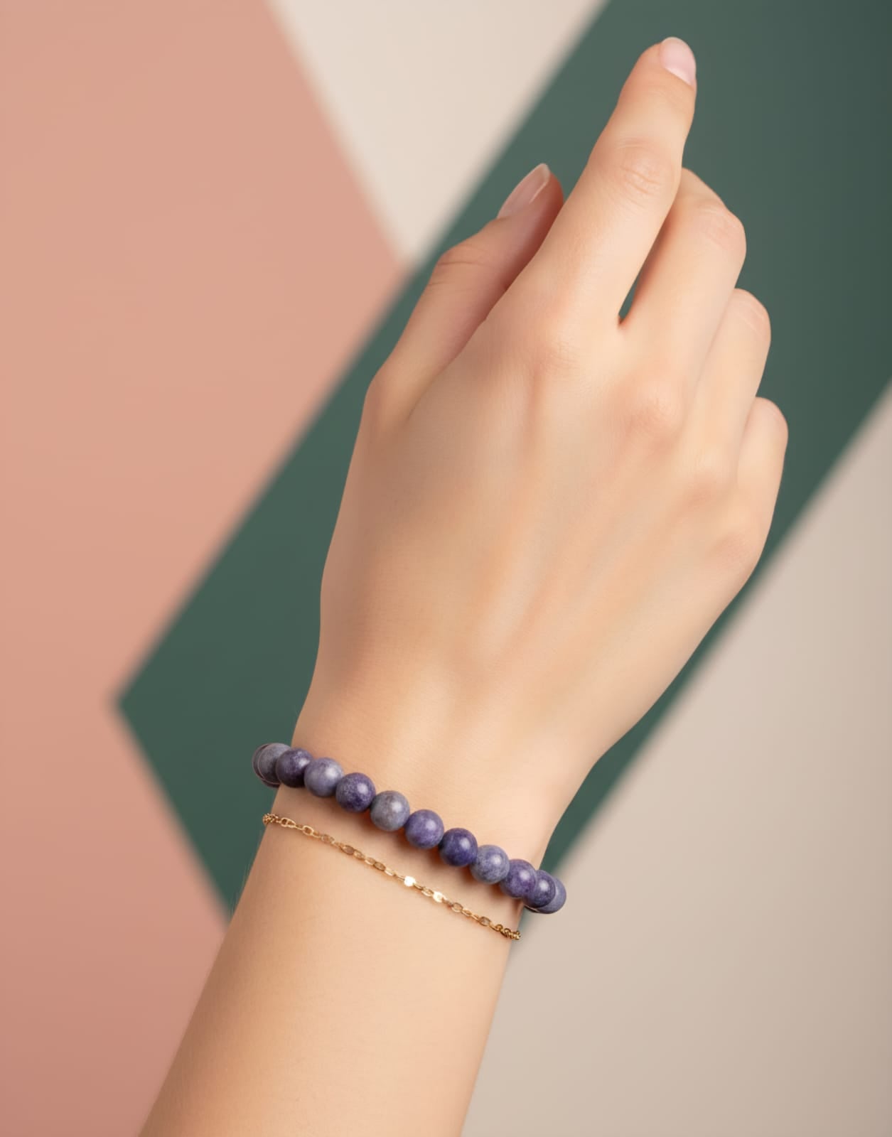 Lavender Aura Stone Bracelet