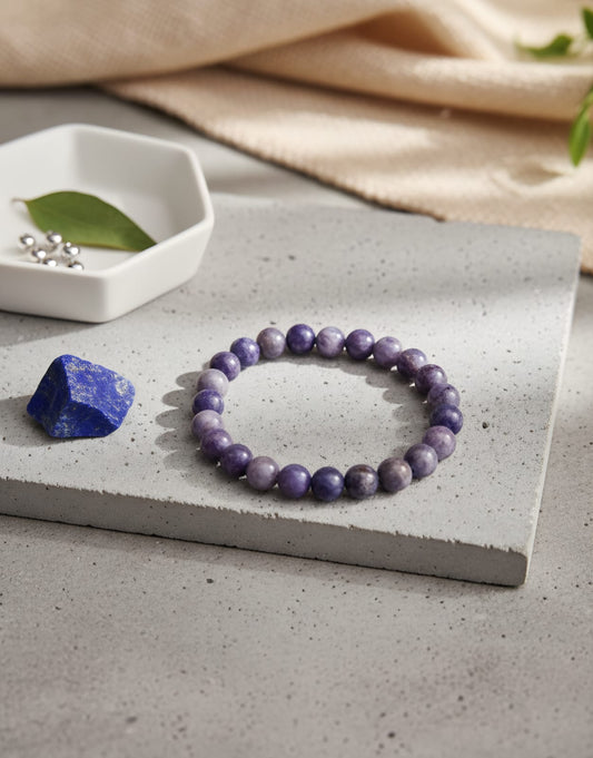 Lavender Aura Stone Bracelet