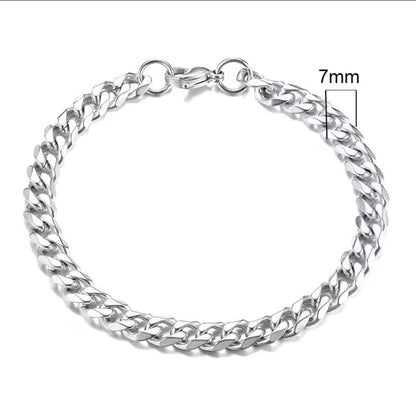 Curb Chain Bracelet - 316L Stainless Steel
