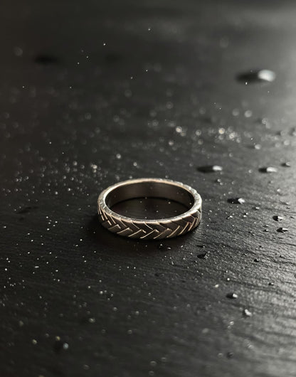 Herringbone Ring - 316L Stainless Steel