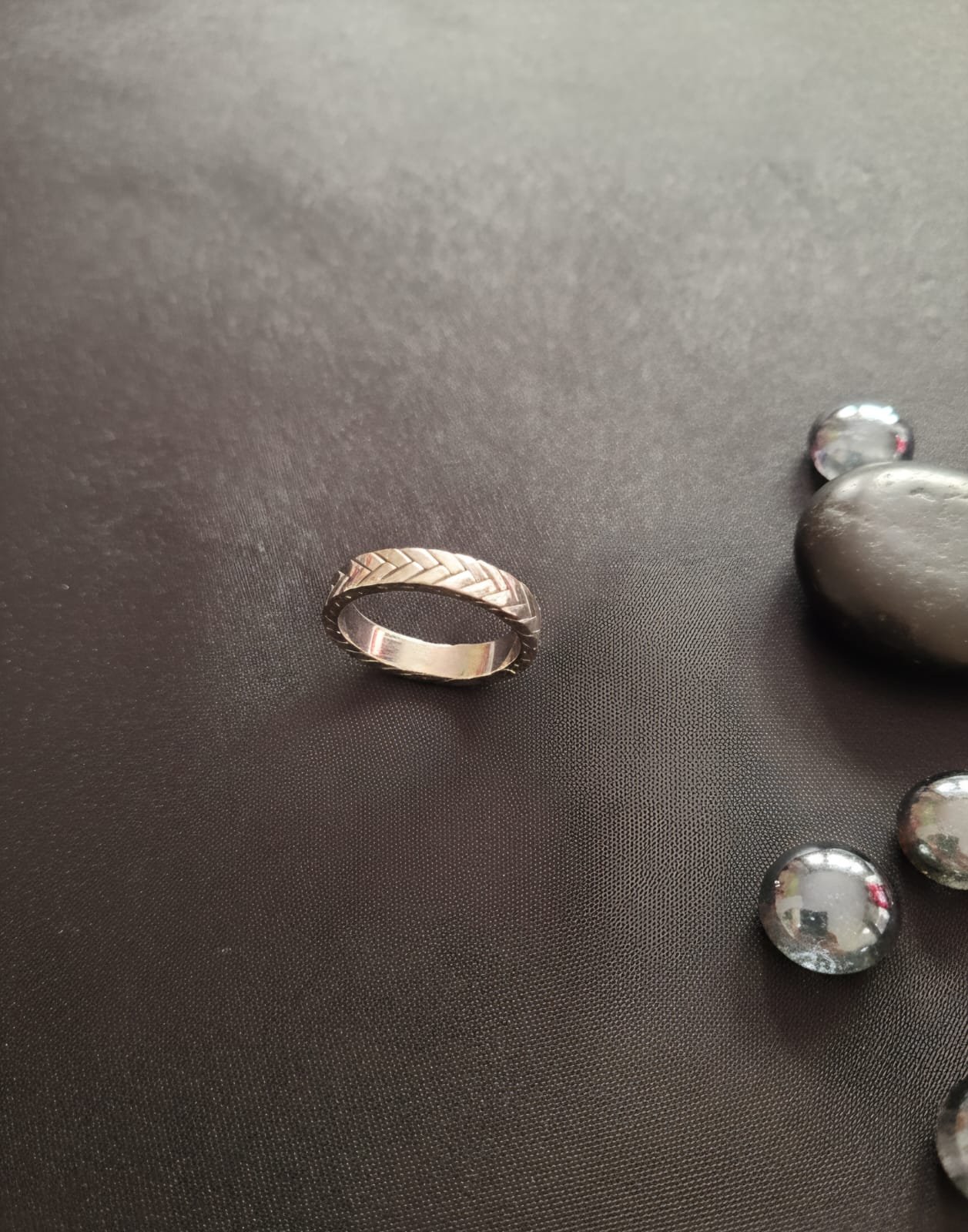 Herringbone Ring - 316L Stainless Steel