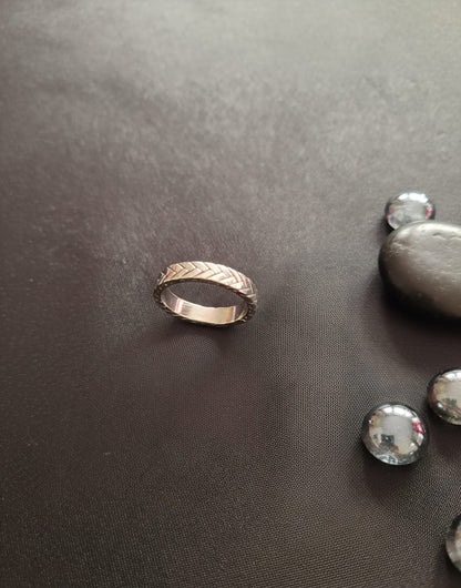 Herringbone Ring - 316L Stainless Steel