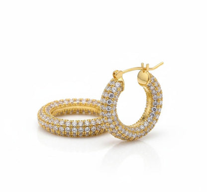 Starlight Hoops - 18K Gold & 925 Sterling Silver