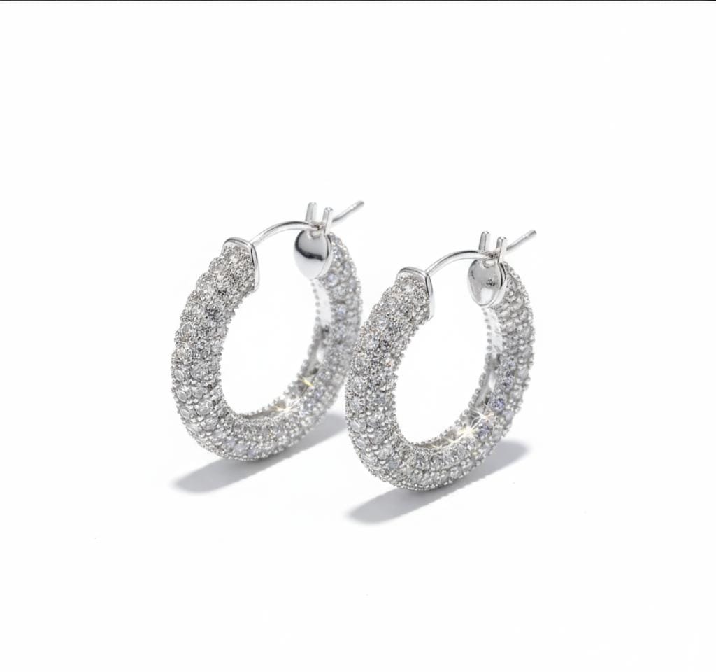 Starlight Hoops - 18K Gold & 925 Sterling Silver