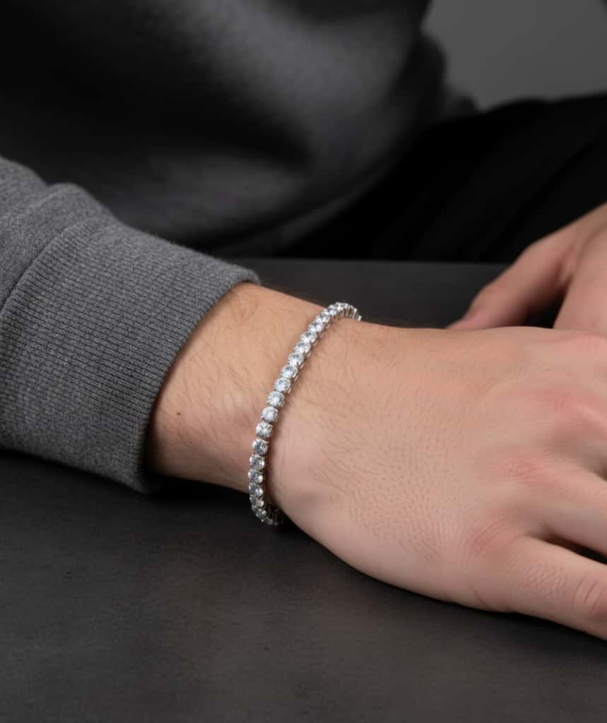 Luna Tennis Bracelet - 925 Silver & 18K Gold