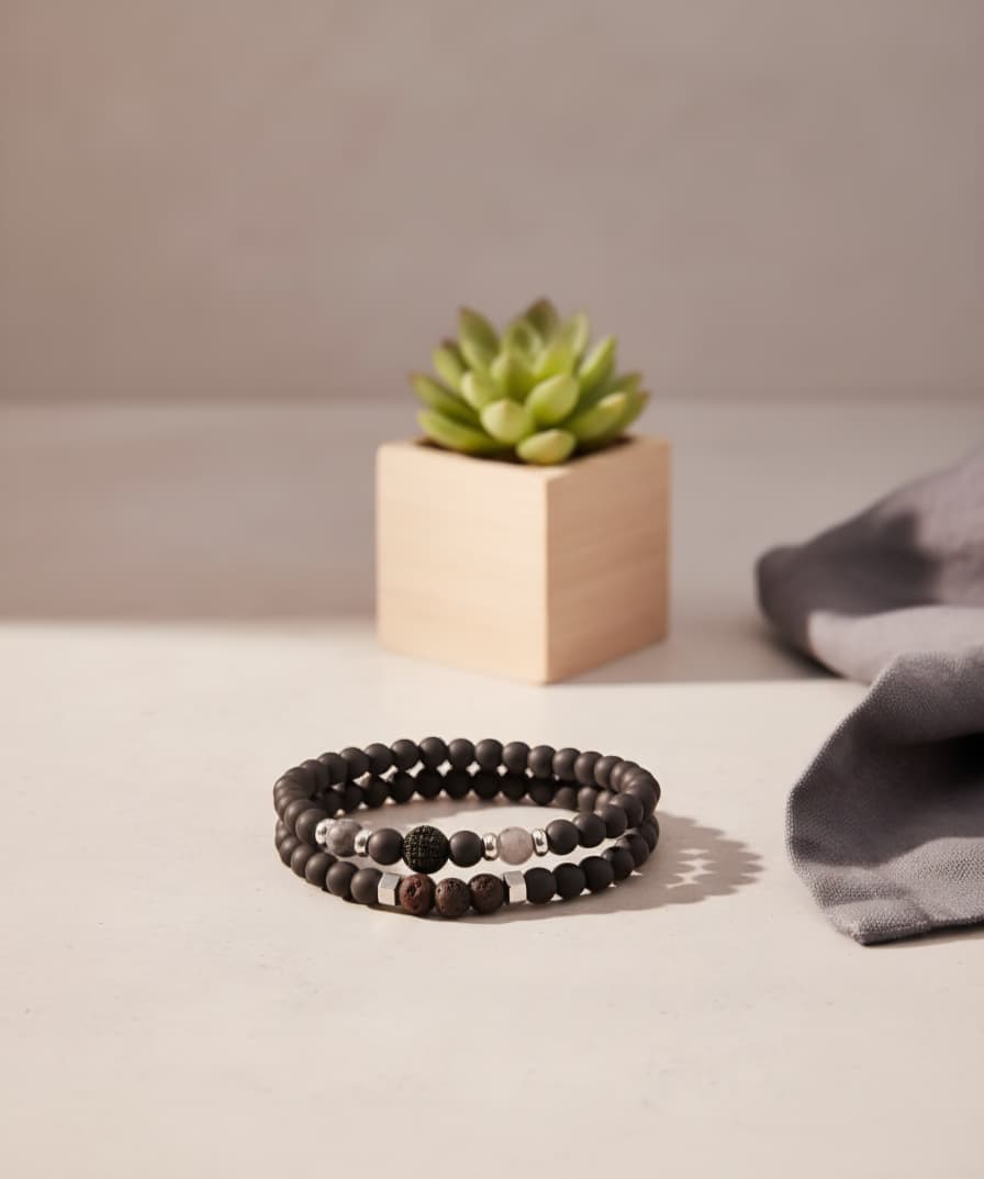 Midnight Stone Duo Bracelet