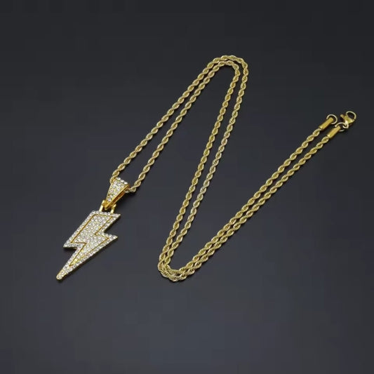 Bolt Bling - 18K Gold & 925 Silver Pendant