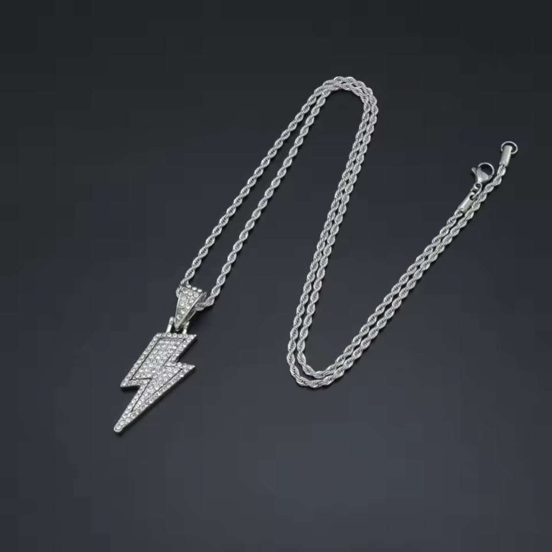 Bolt Bling - 18K Gold & 925 Silver Pendant