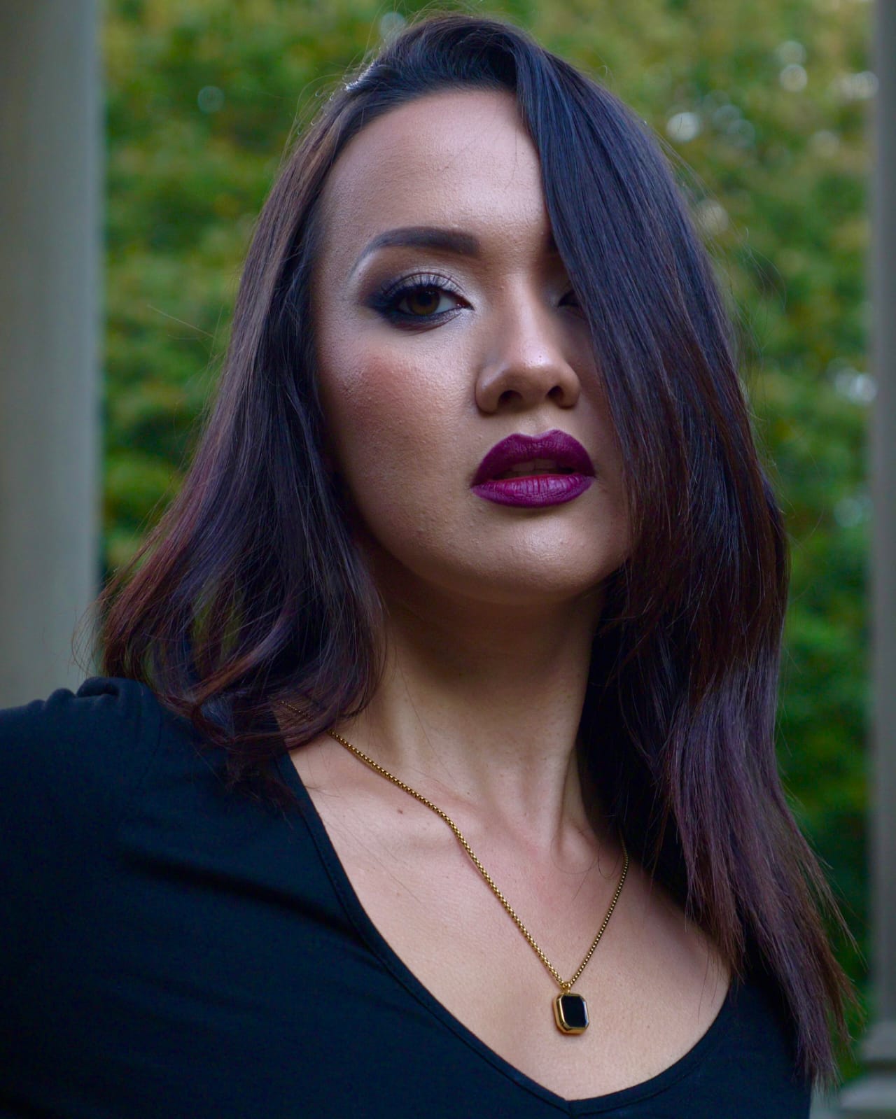 Obsidian Gaze - 316L Stainless Steel Pendant