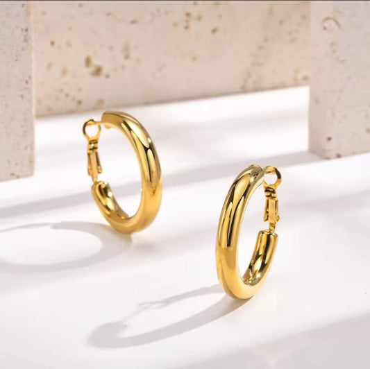 Classic Hoops - 18K Gold Plated